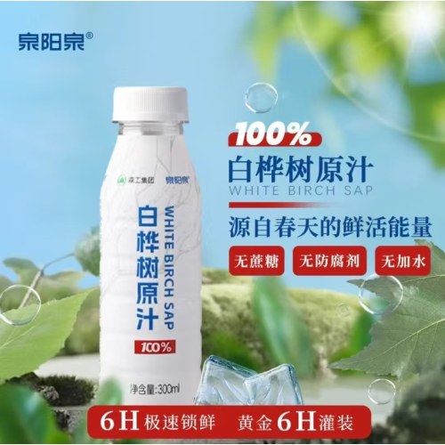 泉阳泉(QUANYANGQUAN)100%NFC白桦树汁原液300ml*12瓶*2箱