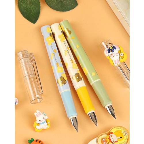 晨光塑料钢笔大馥大桂系列HAFP2483晶蓝（EF尖）