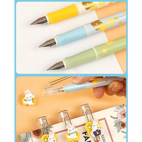 晨光塑料钢笔大馥大桂系列HAFP2483晶蓝（EF尖）