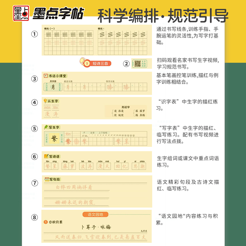 墨点字帖·写字同步练习册-四年级（2026春下册）（正楷）（配套