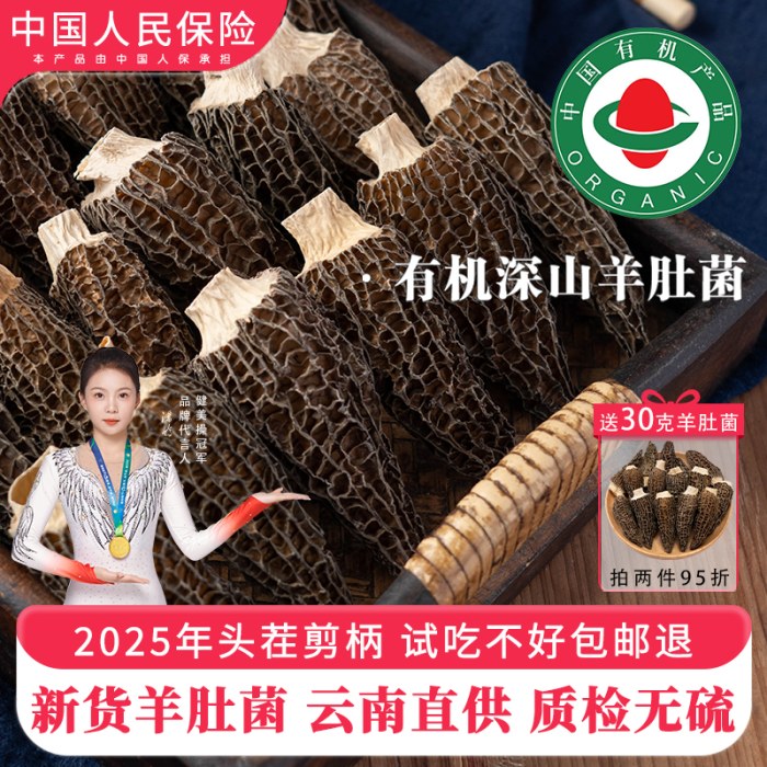 云南精选小号羊肚菌干货