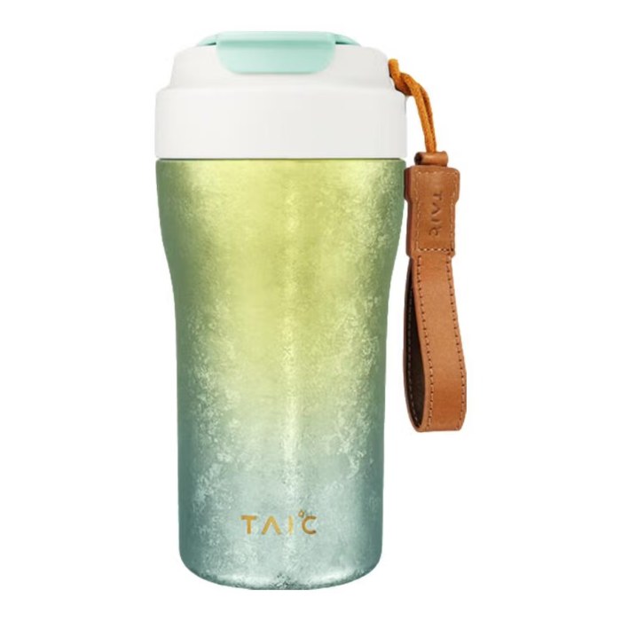 太可幻彩吸管咖啡杯480ml  TQCK-T480绿萝青