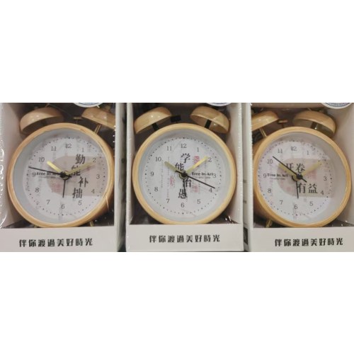 东方之韵3寸双耳闹钟（表盘上的文字不一样随机发货）