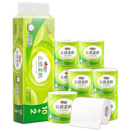 BT5312心相印云感系列110克12粒装四层立体压花卷筒卫生纸
