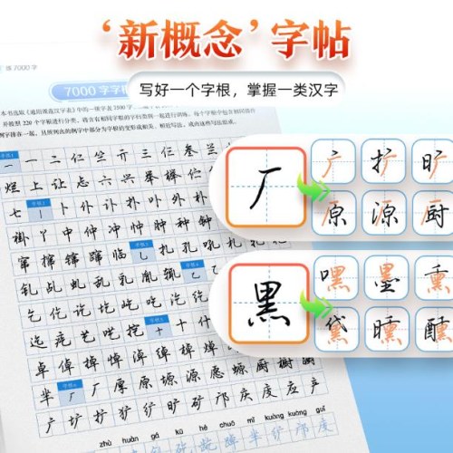 墨点字帖：字根速练7000字行楷