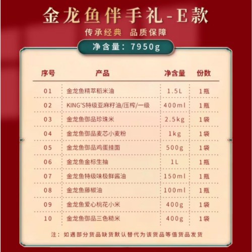 金龙鱼伴手礼-E款7950克
