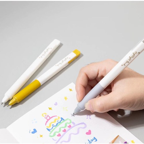 晨光高光按动丙烯笔APMT4025（金、银、白）