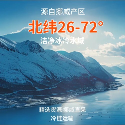 海天下冰鲜挪威三文鱼刺身 切片中段400g+鱼腩200g 源头直发