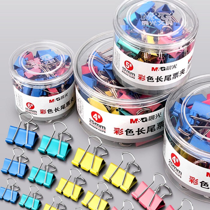 B（盒）晨光经济型彩色长尾票夹