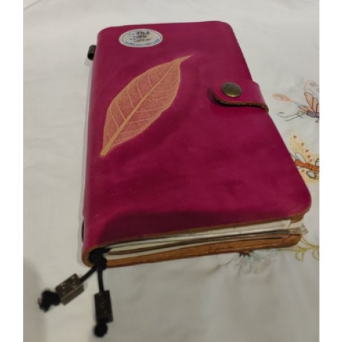 小手帐叶子枚红色