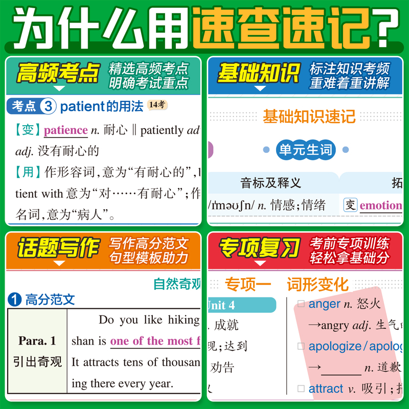 绿卡期中期末速查速记-英语八年级(2026春下)(RJ版)(全彩手绘)