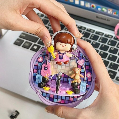 费米is幻彩梦幻刻磁吸冰箱贴童室外星女孩颗粒益智拼板儿童节礼物