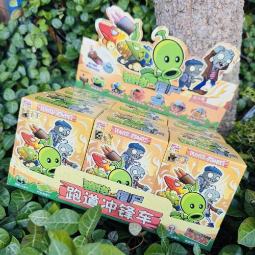 新品植物大战僵尸盲盒回力弹射车玩偶模型手办男女孩儿童玩具礼物
