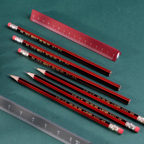 B（12支盒装）中华抽条皮头铅笔2B