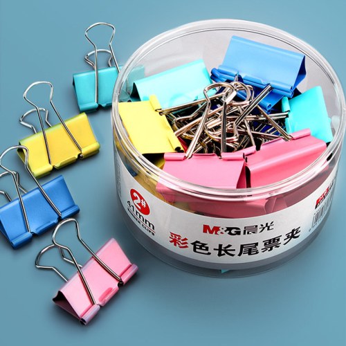 B（盒）晨光经济型彩色长尾票夹