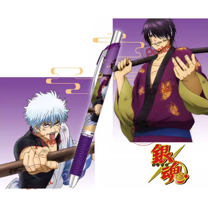 限定款日本派通银魂BLN75中性笔按动式速干黑色0.5mm考试水笔