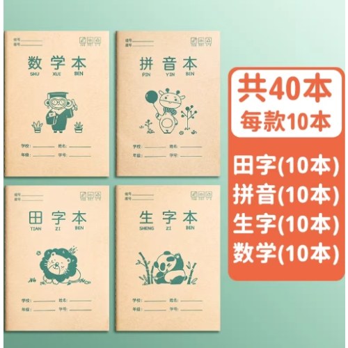 B强林田字拼音本生字本全国标准幼小衔接作业本