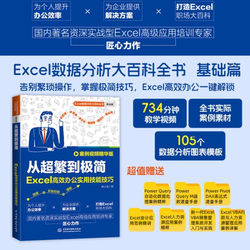 从超繁到极简：Excel高效办公实用技能技巧（案例视频精华版