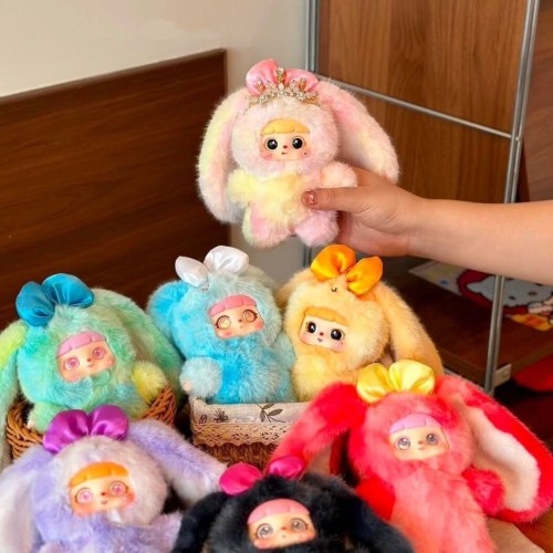 正版三小毛猫崽崽魔法小兔毛绒潮玩盲盒可爱挂件礼物