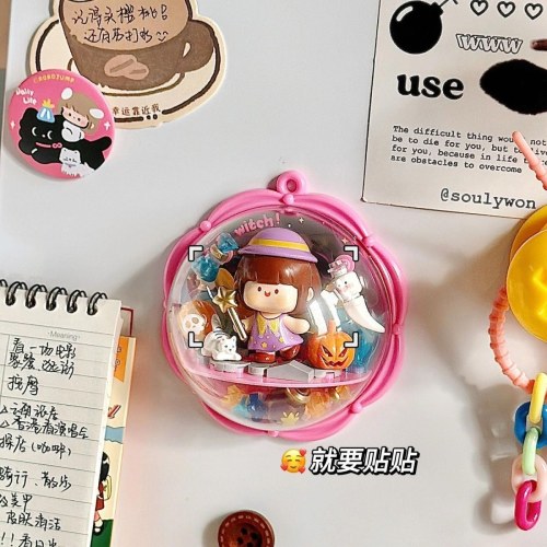 费米is幻彩梦幻刻磁吸冰箱贴童室外星女孩颗粒益智拼板儿童节礼物