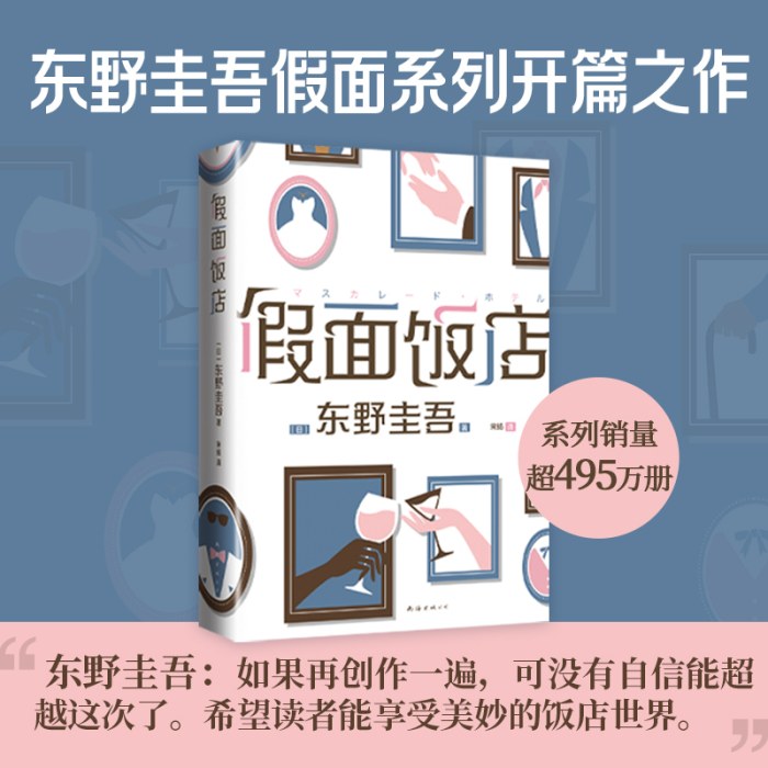 假面饭店（东野圭吾假面系列开篇作，系列销量超495万册，木村拓哉、长泽雅美主演同名电影）
