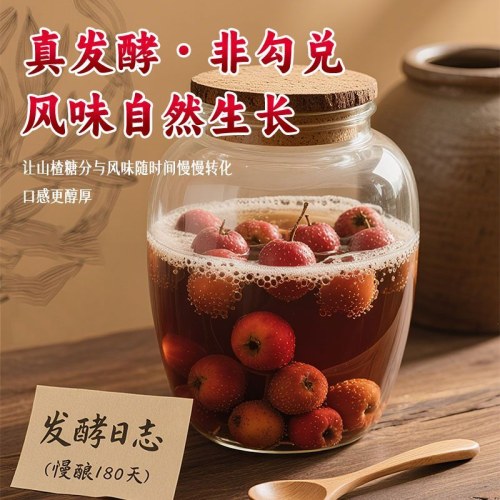 玄水龙山发酵型老式山楂酒红酒8度