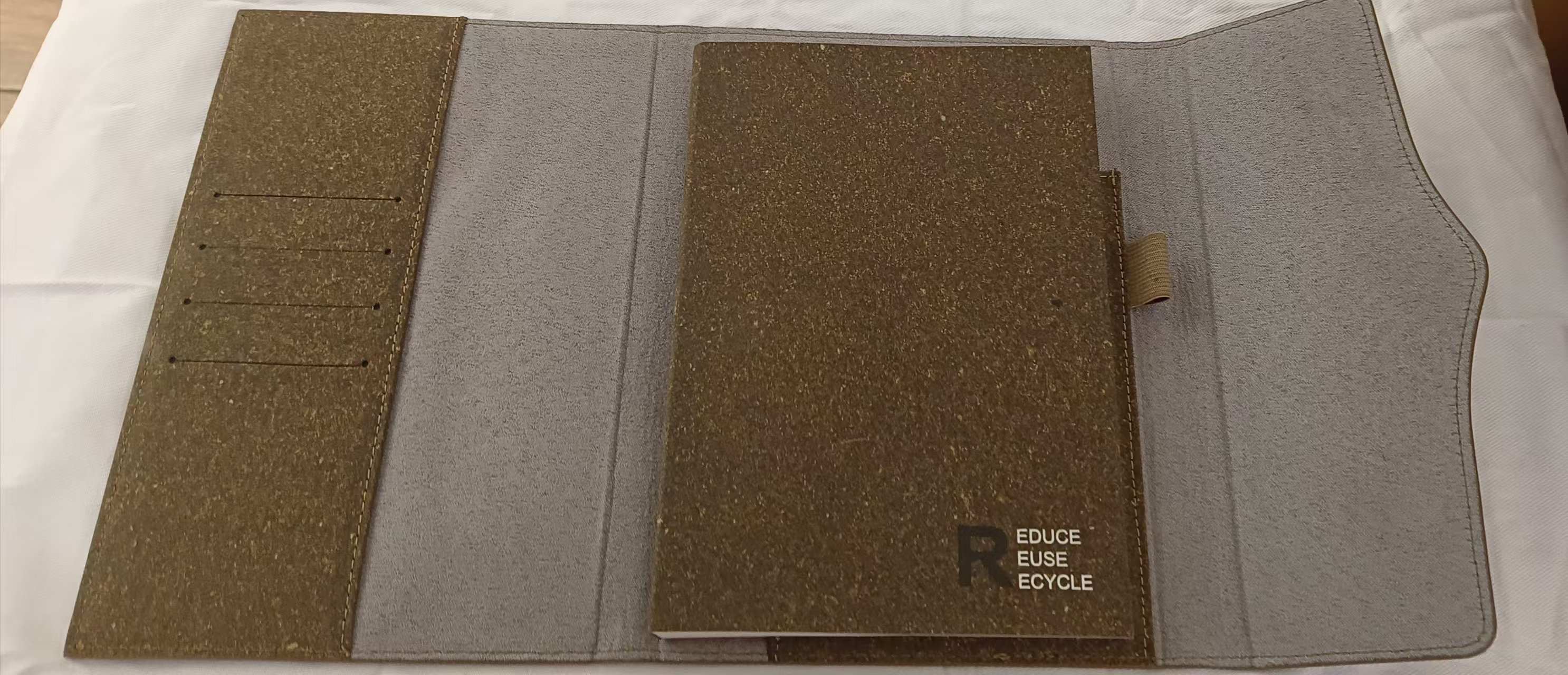 BONDEDLETHER再生皮系列三折本（A5-本色）