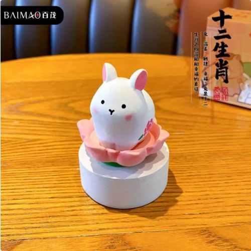 BS0143-13好运连连十二生肖摆件-钱兔似锦