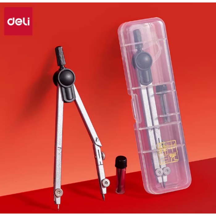 得力VC60考试状元金属圆规(红)(个)