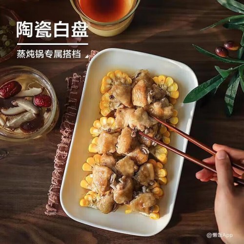 北鼎  饮食器具 A505 / CT1004/陶瓷蒸盘 本白色