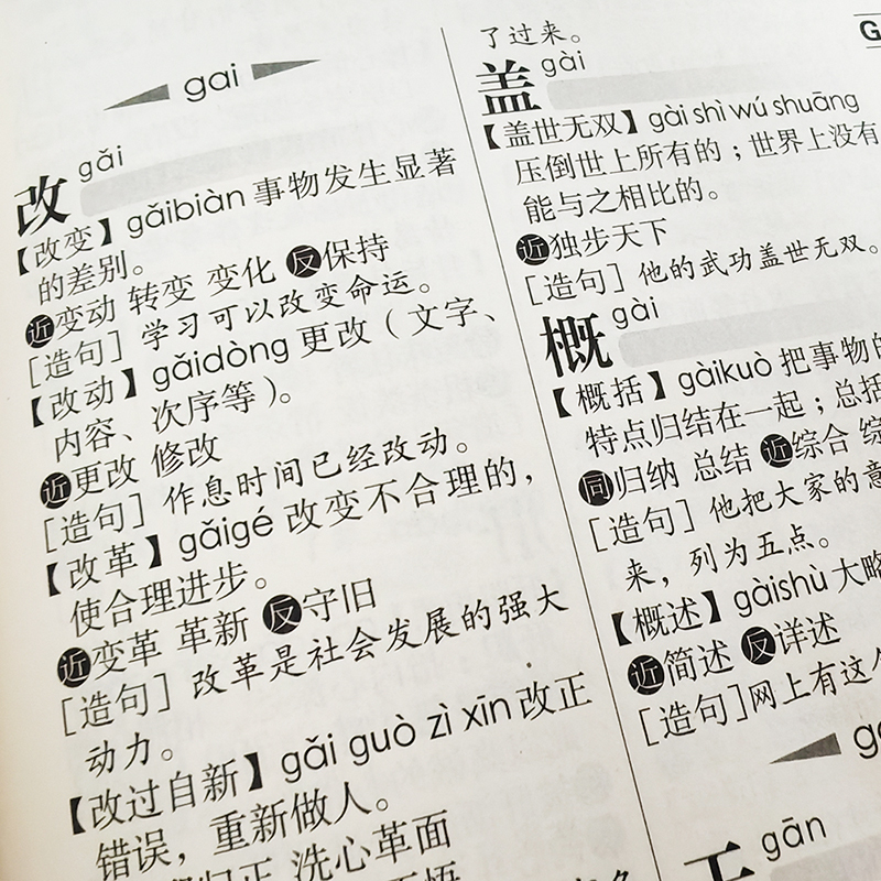 小学生同义词近义词反义词组词造句词典