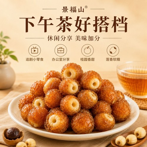 桂圆抱莲子软糯酥脆健康营养
