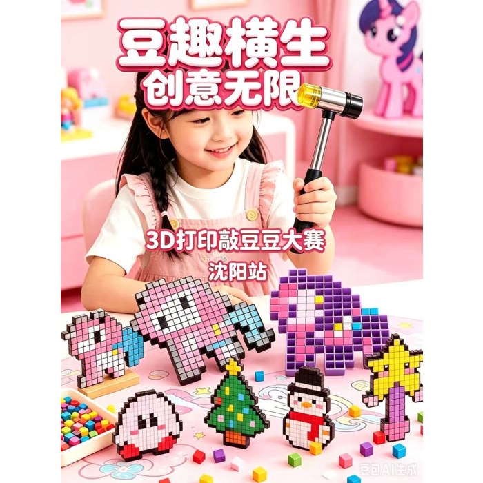 3D打印马赛克敲豆豆大赛
